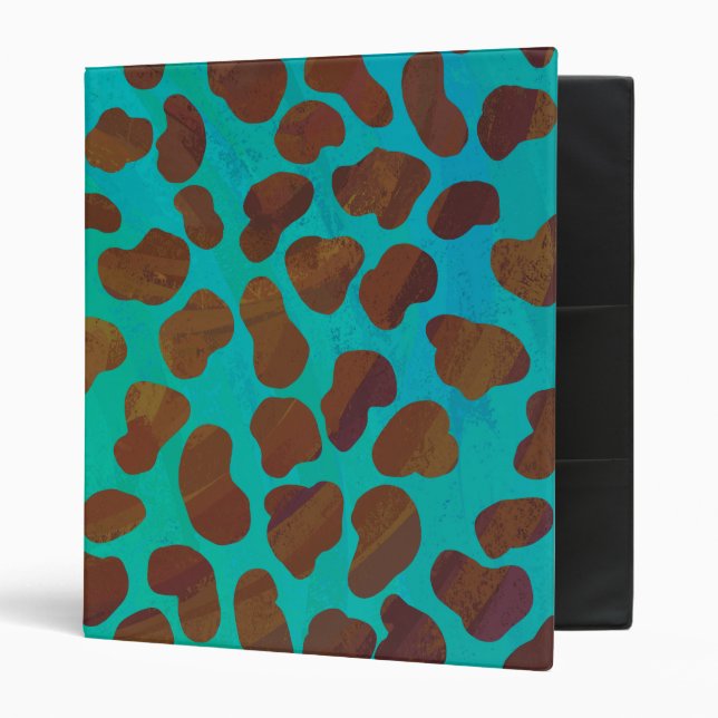 Dalmatian Brown and Teal Print Binder (Front/Inside)