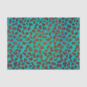 Dalmatian Brown and Teal Print Tissue Paper