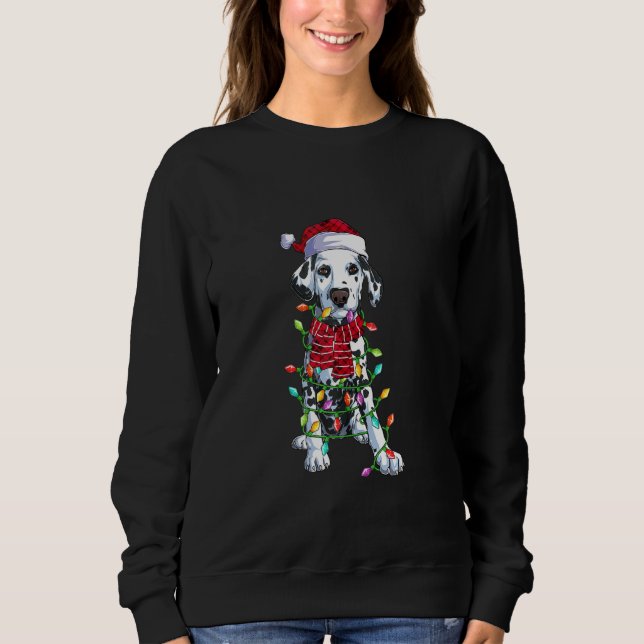Dalmatian Buffalo Plaid Tee Dalmation Dog  Christm (Front)
