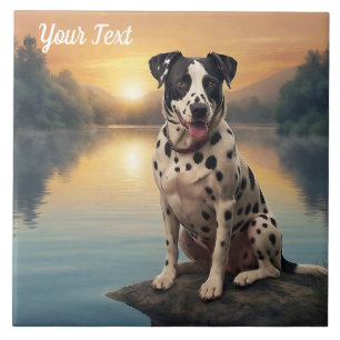 Dalmatian by Lake Tile