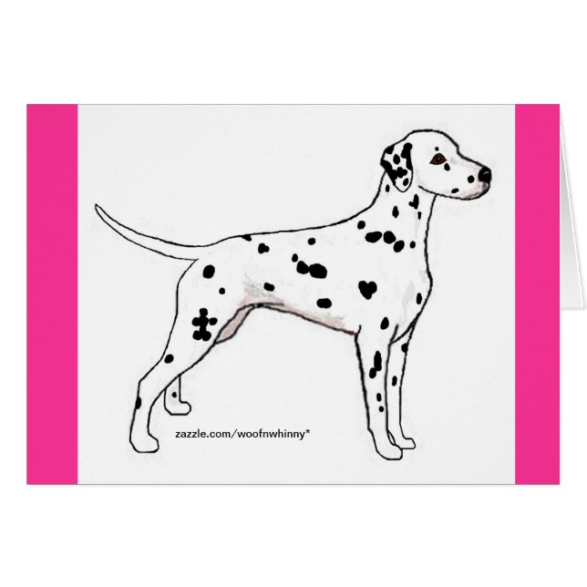 Dalmatian Cards: Black-Spotted (Front Horizontal)