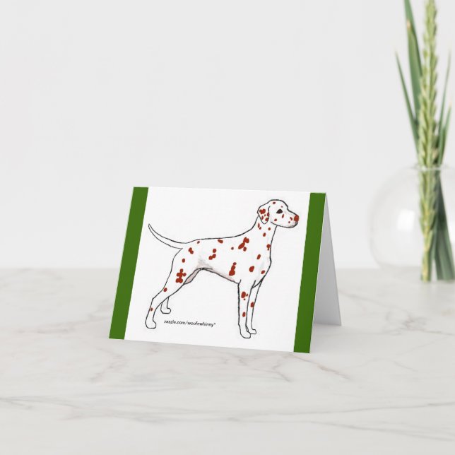 Dalmatian Cards: Liver-Spotted Card (Front)