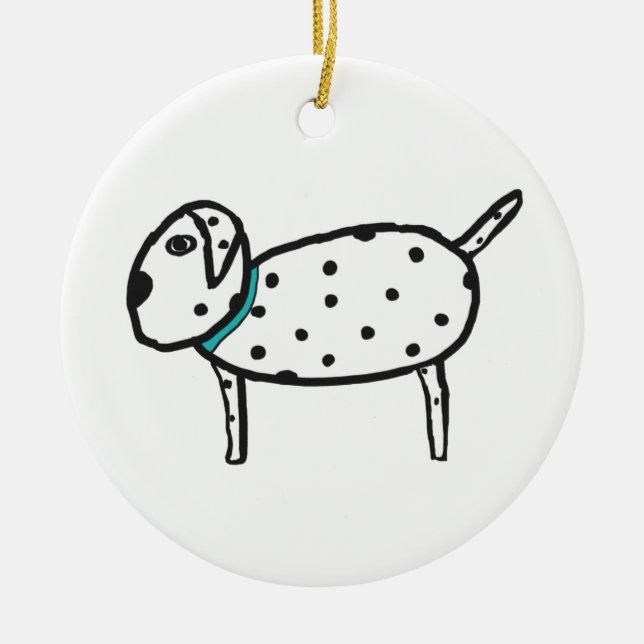 Dalmatian Ceramic Ornament (Front)