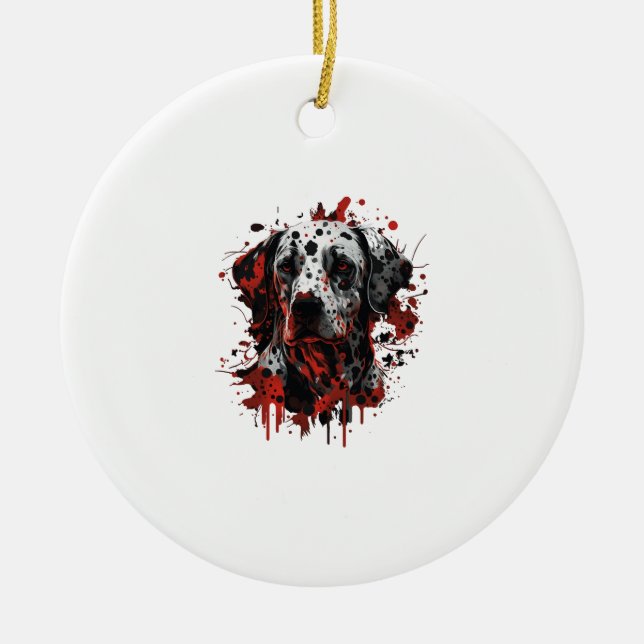 Dalmatian Ceramic Ornament (Front)