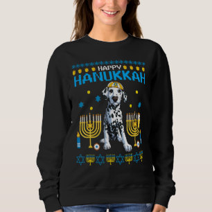 Dalmatian Chanukah Jewish Ugly Hanukkah Sweater Pa
