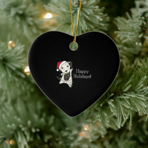 Dalmatian Christmas Dog Winter Animals Dogs Ceramic Ornament