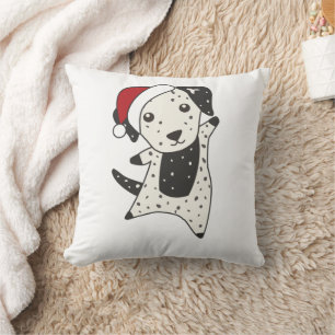 Dalmatian Christmas Dog Winter Animals Dogs Throw Pillow