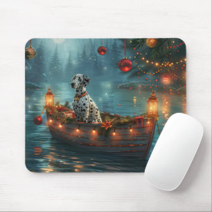 Dalmatian Christmas Festive Voyage Mouse Pad