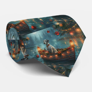 Dalmatian Christmas Festive Voyage Tie