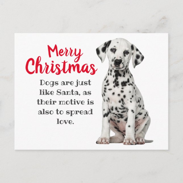 Dalmatian Christmas Greeting Card (Front)
