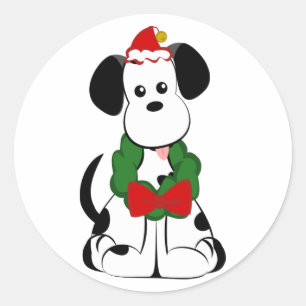 Dalmatian Christmas Sticker