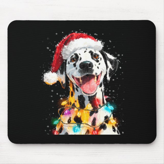 Dalmatian Christmas Womens Long Sleeve  Mouse Pad (Front)