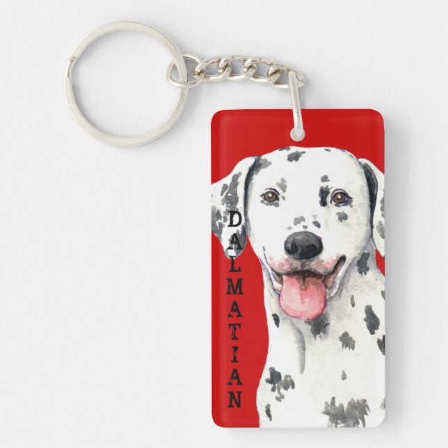 Dalmatian Colour Block Keychain (Front)