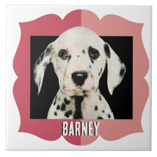 Dalmatian customized pattern photo frame tile
