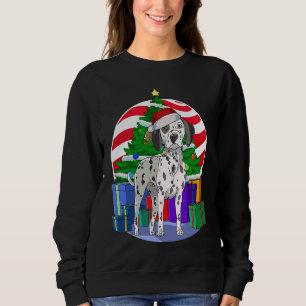 Dalmatian Cute Dog Santa Christmas Tree Decor Xmas Sweatshirt