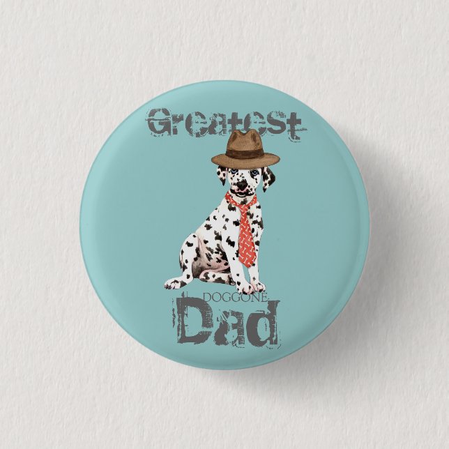 Dalmatian Dad 1 Inch Round Button (Front)