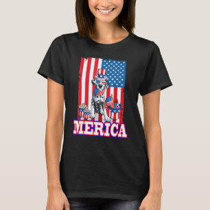 Dalmatian Dad Mom 4th Of July American Flag Merica T-Shirt