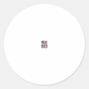 Dalmatian Dad Patriotic Vintage Dog Shirt Design_1 Classic Round Sticker