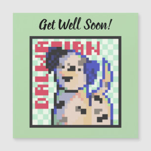 Dalmatian, Dalmatian, Pixel Art, Pixel art Magnetic Invitation