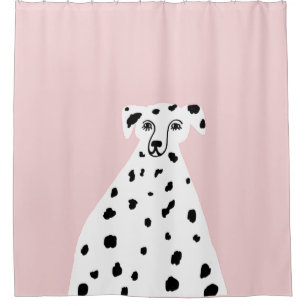 Dalmatian Dog Abstract Illustration Pink 