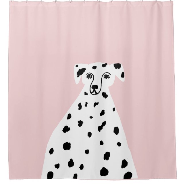 Dalmatian Dog Abstract Illustration Pink  (Front)