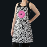 Dalmatian Dog Abstract Pattern Hot Pink Monogram Apron<br><div class="desc">Add a fun and vibrant touch to your kitchen with the Dalmatian Dog Abstract Pattern Hot Pink Monogram Apron. Featuring a playful abstract Dalmatian design in bold black and white with a pop of hot pink, this apron is both stylish and functional. Personalize it with a monogram for a unique...</div>