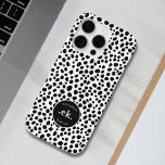 Dalmatian Dog Abstract Pattern Monogram iPhone 16 Pro Case<br><div class="desc">The Dalmatian Dog Abstract Pattern Monogram iPhone 16 Pro Case combines modern style with a playful design. Featuring a chic Dalmatian-inspired abstract pattern and personalized monogram, this case offers a unique blend of functionality and flair. Perfect for everyday use, it makes an excellent gift for birthdays, holidays, or any special...</div>