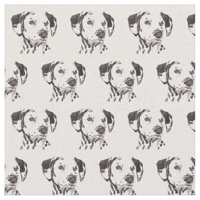 Dalmatian Dog Art Fabric (Close Up)