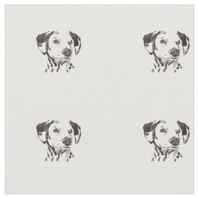 Dalmatian Dog Art Fabric (Close Up)