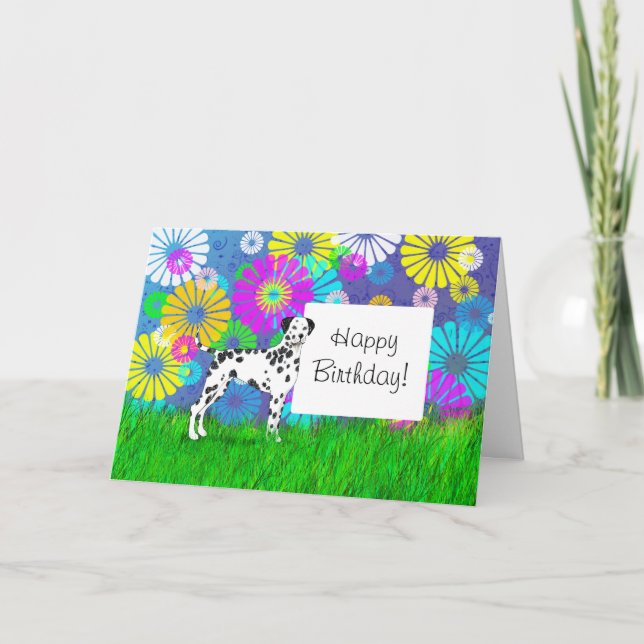 Dalmatian Dog Birthday Day Card (Front)