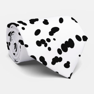 Dalmatian Dog Black and White Spots Pattern Tie