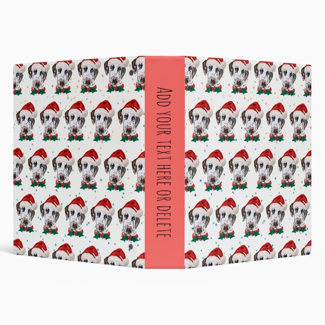 Dalmatian Dog Breed Christmas Binder (Background)