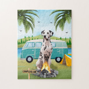 Dalmatian Dog Camping  Jigsaw Puzzle