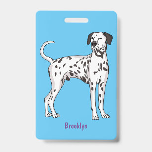 Dalmatian dog cartoon badge