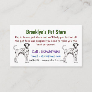 Dalmatian dog cartoon  business card