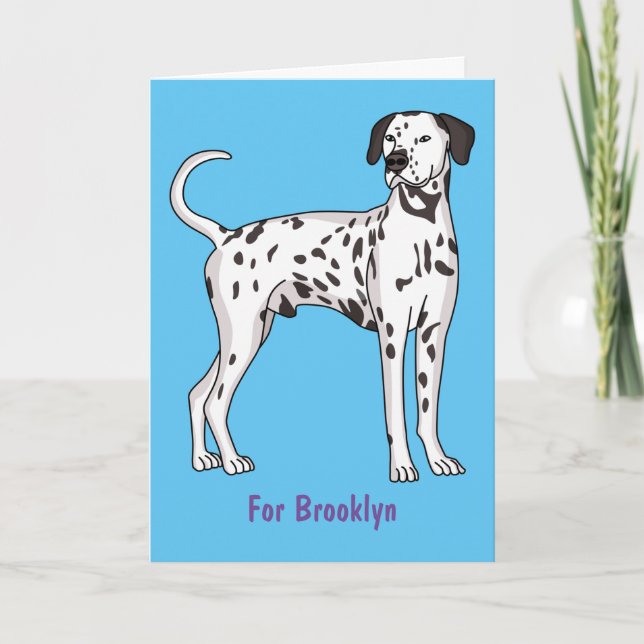 Dalmatian dog cartoon card (Front)