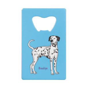 Dalmatian dog cartoon credit card bottle opener