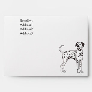 Dalmatian dog cartoon envelope