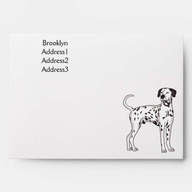 Dalmatian dog cartoon  envelope (Front)