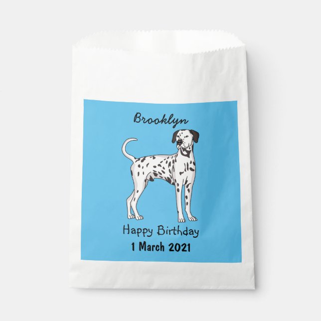 Dalmatian dog cartoon favour bag (Front)