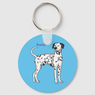 Dalmatian dog cartoon  keychain