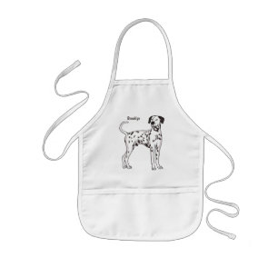 Dalmatian dog cartoon kids apron