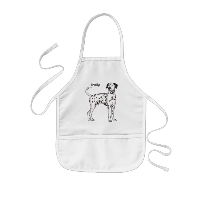 Dalmatian dog cartoon kids apron (Front)