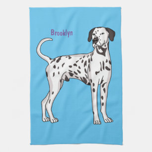 Dalmatian dog cartoon kitchen towel