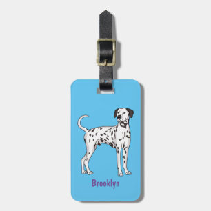 Dalmatian dog cartoon  luggage tag