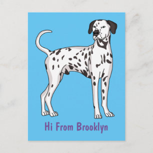 Dalmatian dog cartoon postcard