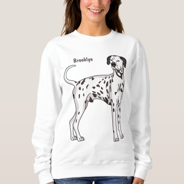 Dalmatian dog cartoon sweatshirt (Front)