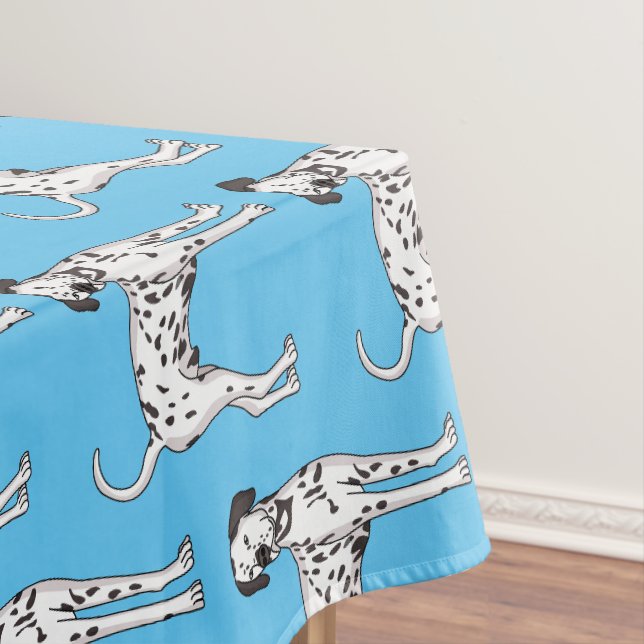 Dalmatian dog cartoon tablecloth (In Situ)