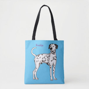 Dalmatian dog cartoon tote bag