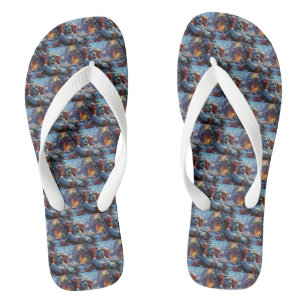 Dalmatian Dog Christmas Festive Flip Flops